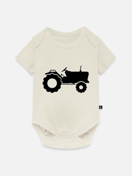 Traktor - Baby Premium Kurzarmbody - Naturweiß