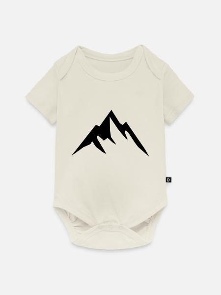 mountain design - Baby Premium Kurzarmbody - Naturweiß