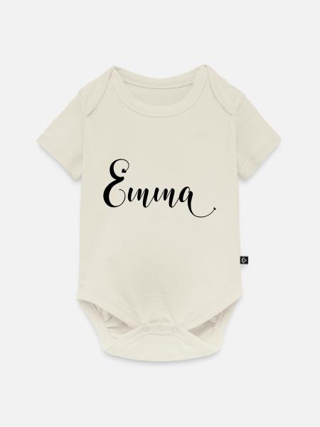 emma - Baby Premium Kurzarmbody - Naturweiß