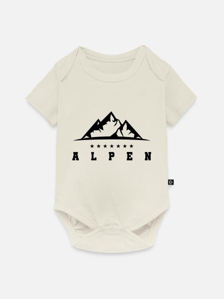 alpen berge - Baby Premium Kurzarmbody - Naturweiß