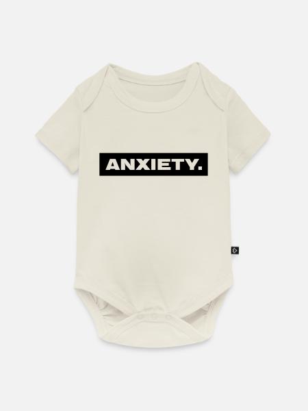 ANXIETY. - Baby Premium Kurzarmbody - Naturweiß