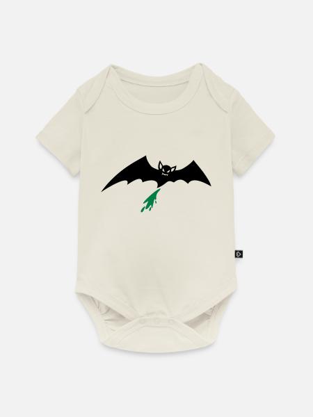 Fledermaus - Baby Premium Kurzarmbody - Naturweiß