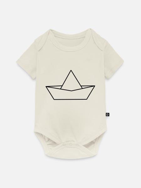 Boot - Baby Premium Kurzarmbody - Naturweiß
