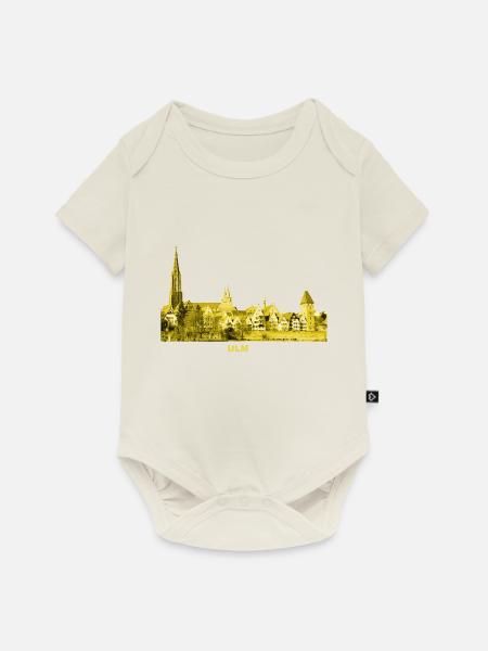 Ulm Münster Baden-Württemberg Metzgerturm Donau - Baby Premium Kurzarmbody - Naturweiß
