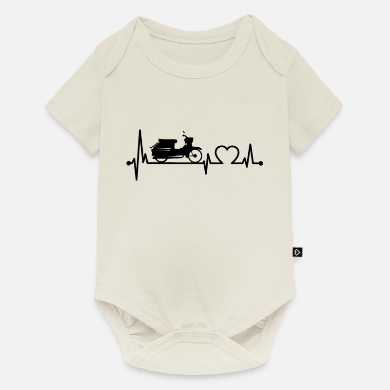 Simson Schwalbe -schwarz- - Baby Premium Kurzarmbody - Naturweiß