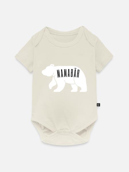 Bär Bären - Baby Premium Kurzarmbody - Naturweiß