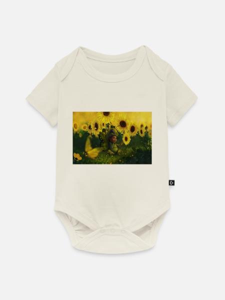 Baby Blume - Baby Premium Kurzarmbody - Naturweiß