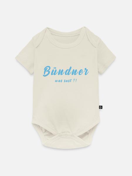 bündner was sust - Baby Premium Kurzarmbody - Naturweiß