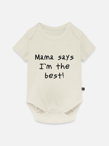 Son Mama Love - Baby Premium Kurzarmbody - Naturweiß