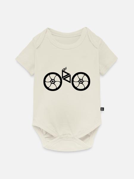 Radfahren - Baby Premium Kurzarmbody - Naturweiß
