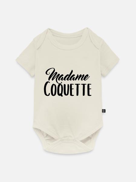 Frau Coquette - Baby Premium Kurzarmbody - Naturweiß