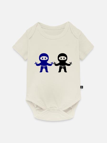 ninjas - Baby Premium Kurzarmbody - Naturweiß