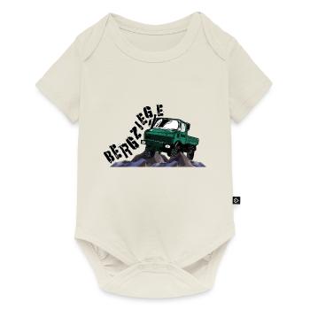 Bergziege - Unimog - Offroad - Oldtimer - Baby Premium Kurzarmbody - Naturweiß - Vorne