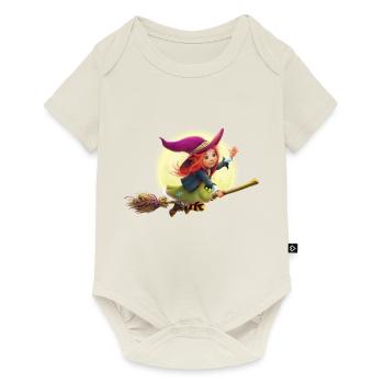 The little witch Elfriede - Baby Premium short-sleeve bodysuit - off white - Front