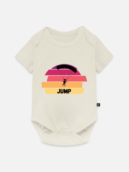 Fallschirmsprung JUMP - Baby Premium Kurzarmbody - Naturweiß