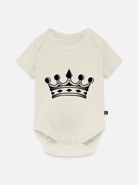Crown - Baby Premium Kurzarmbody - Naturweiß