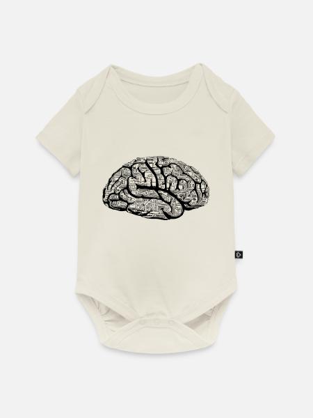 Black Brain NEUROSCIENCE - Baby Premium Kurzarmbody - Naturweiß