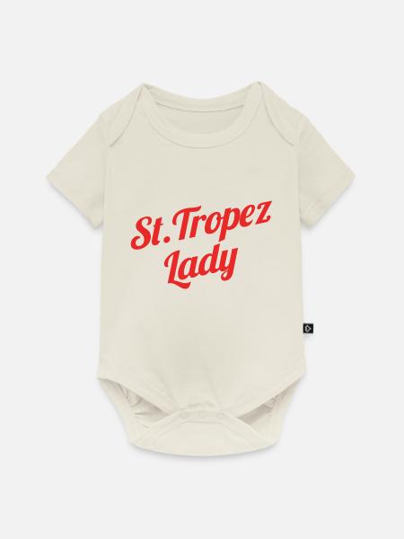 St. Tropez Lady - Baby Premium Kurzarmbody - Naturweiß