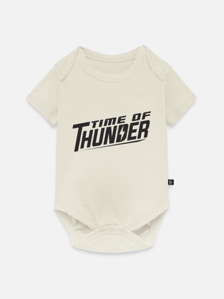 TIME OF THUNDER KLASSIK B&W - Baby Premium Kurzarmbody - Naturweiß