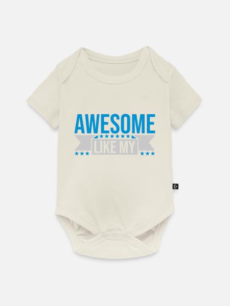 Text einfügen Awesome Like - Baby Premium Kurzarmbody - Naturweiß