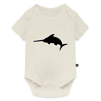 Swordfish Silhouette - Baby Premium short-sleeve bodysuit - off white - Front