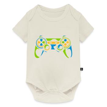 Console rétro contrôleur coloré - Body à manches courtes Premium Bébé - blanc cassé - Devant