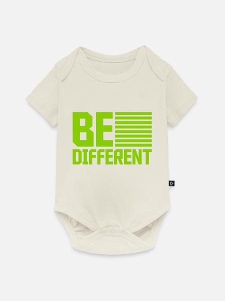 Be different Logo Design - Baby Premium Kurzarmbody - Naturweiß