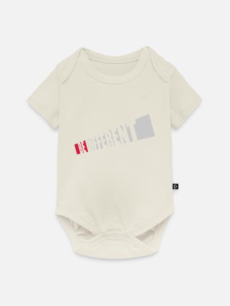 Be different Logo Design - Baby Premium Kurzarmbody - Naturweiß