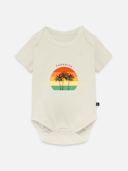 Surf Paradise - Baby Premium Kurzarmbody - Naturweiß