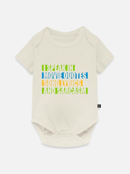 speak lyrics and sarcasm - Baby Premium Kurzarmbody - Naturweiß