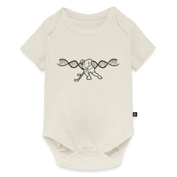 Eishockey Geschenk Wintersport Eishockeyteam - Baby Premium Kurzarmbody - Naturweiß - Vorne