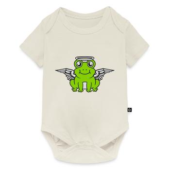 Halo Wings Grenouille Ange - Body à manches courtes Premium Bébé - blanc cassé - Devant