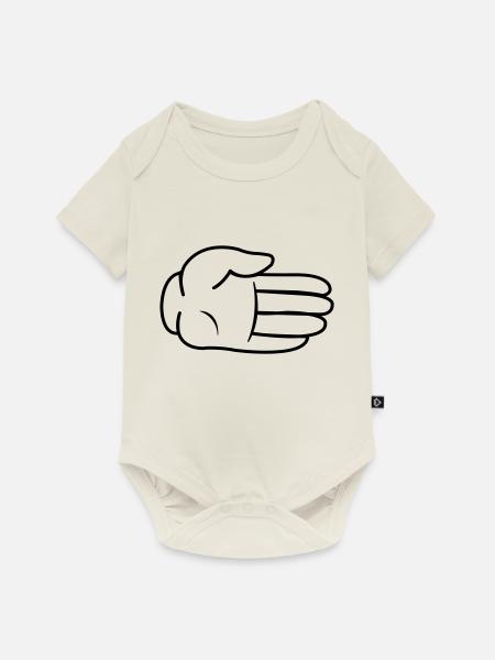 Hand Comic - Baby Premium Kurzarmbody - Naturweiß