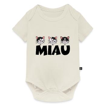 Katzen1 1 - Baby Premium Kurzarmbody - Naturweiß - Vorne