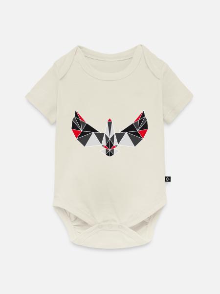 NRNF Origami Eagle Stil - Baby Premium Kurzarmbody - Naturweiß