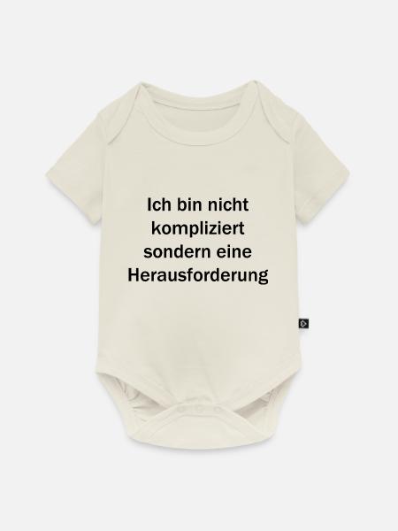 Ich bin nicht kompliziert - Baby Premium Kurzarmbody - Naturweiß