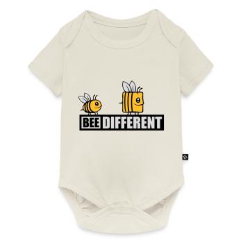 bee different saying quote - Baby Premium short-sleeve bodysuit - off white - Front