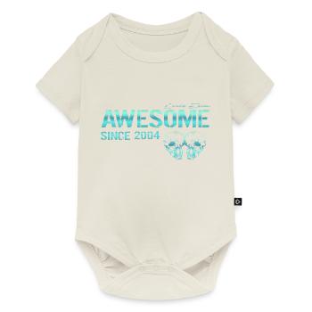 Awesome since 2004 Geschenk - Baby Premium Kurzarmbody - Naturweiß - Vorne