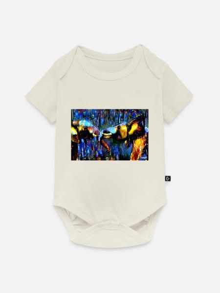 help for elephants 15 - Baby Premium Kurzarmbody - Naturweiß