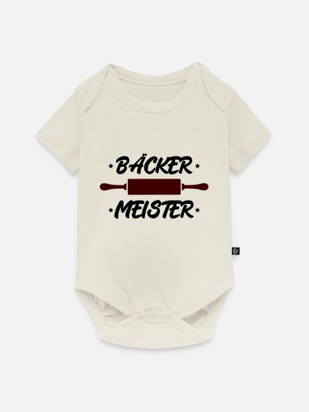 Bäcker Meister - Baby Premium Kurzarmbody - Naturweiß