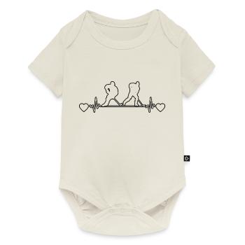Eishockey Hockeyfan Eishockeyspieler Eishockeyteam - Baby Premium Kurzarmbody - Naturweiß - Vorne