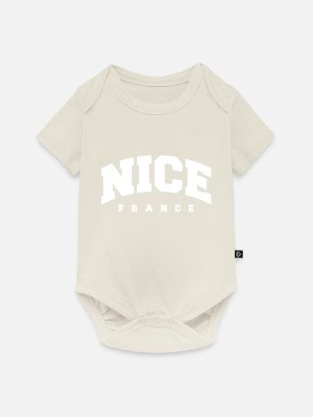 Nice - Baby Premium Kurzarmbody - Naturweiß