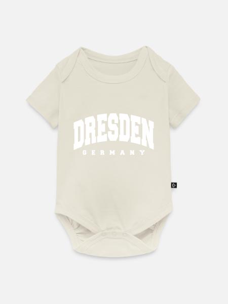 Dresden - Baby Premium Kurzarmbody - Naturweiß