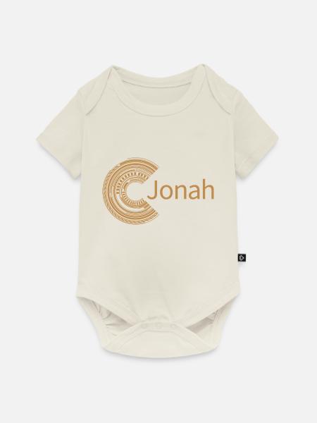 Für Jonah - Baby Premium Kurzarmbody - Naturweiß