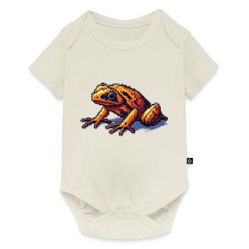 Poison dart frog in retro 8 bit pixel graphics - Baby Premium short-sleeve bodysuit - off white - Front