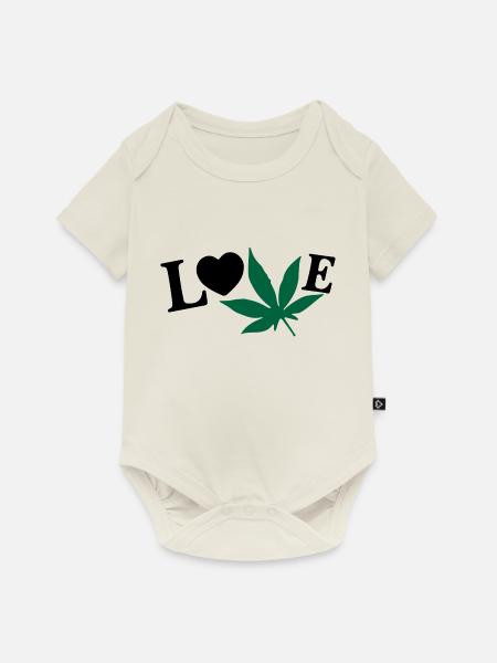 Weedi - Baby Premium Kurzarmbody - Naturweiß