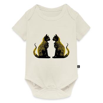 cats - Baby Premium Kurzarmbody - Naturweiß - Vorne