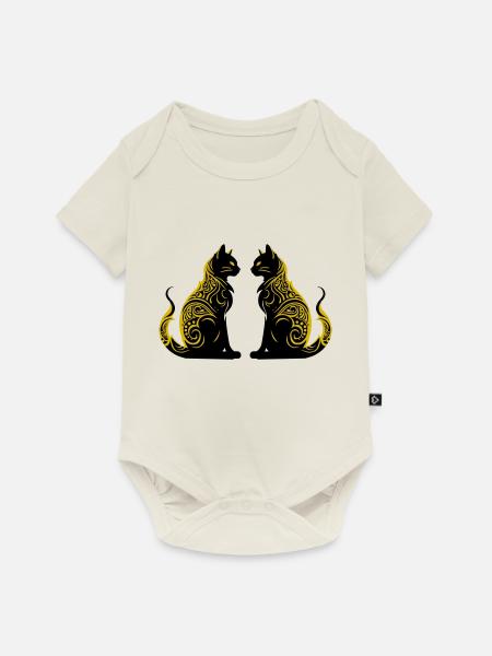 cats - Baby Premium Kurzarmbody - Naturweiß