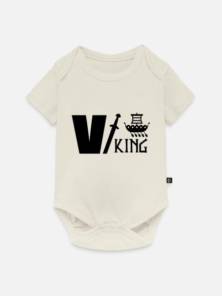Wikinger - Baby Premium Kurzarmbody - Naturweiß