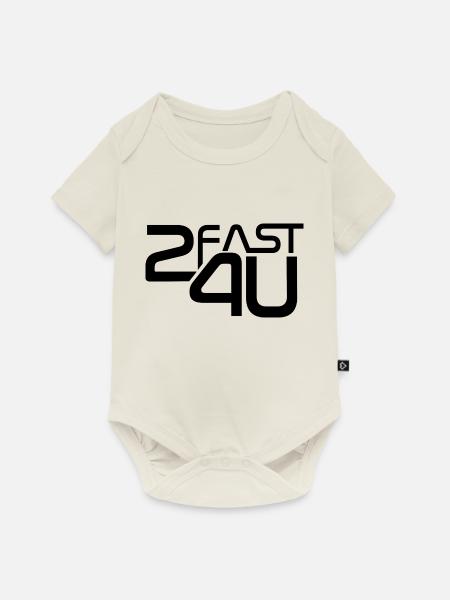 2fast4U Logo - Baby Premium Kurzarmbody - Naturweiß